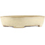Maceta ovalada para bonsái de color blanco roto de Yamafusa - 405 x 310 x 80 mm