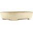 Ovale gebroken witte bonsai pot van Yamafusa - 405 x 310 x 80 mm