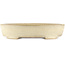 Maceta ovalada para bonsái de color blanco roto de Yamafusa - 405 x 310 x 80 mm