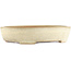 Maceta ovalada para bonsái de color blanco roto de Yamafusa - 405 x 310 x 80 mm