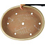 Maceta ovalada para bonsái de color blanco roto de Yamafusa - 405 x 310 x 80 mm
