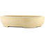 Oval beige  bonsai pot by Shuhou - 500 x 410 x 110 mm