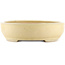 Oval beige  bonsai pot by Shuhou - 500 x 410 x 110 mm