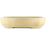 Oval beige  bonsai pot by Shuhou - 500 x 410 x 110 mm