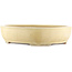 Oval beige  bonsai pot by Shuhou - 500 x 410 x 110 mm