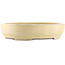 Oval beige  bonsai pot by Shuhou - 500 x 410 x 110 mm