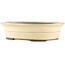 Maceta ovalada para bonsái de color blanco de Yamaaki - 410 x 320 x 100 mm