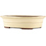 Oval white bonsai pot by Yamaaki - 410 x 320 x 100 mm