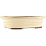 Pot à bonsaï ovale blanc de Yamaaki - 410 x 320 x 100 mm