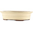 Maceta ovalada para bonsái de color blanco de Yamaaki - 410 x 320 x 100 mm