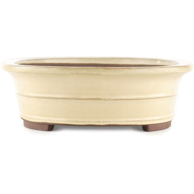 Ovale witte bonsai pot van Yamaaki - 410 x 320 x 100 mm