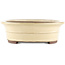 Maceta ovalada para bonsái de color blanco de Yamaaki - 410 x 320 x 100 mm