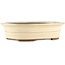 Oval white bonsai pot by Yamaaki - 410 x 320 x 100 mm