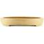 Oval beige  bonsai pot by Reiho - 530 x 370 x 55 mm