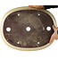 Maceta ovalada para bonsái de color blanco de Yamaaki - 410 x 320 x 100 mm