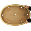 Maceta ovalada beige para bonsái de Reiho - 530 x 370 x 55 mm