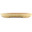 Oval beige  bonsai pot by Reiho - 460 x 330 x 50 mm