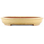 Oval beige  bonsai pot by Reiho - 460 x 330 x 50 mm