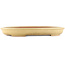 Oval beige  bonsai pot by Reiho - 460 x 330 x 50 mm