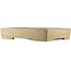 Maceta rectangular beige para bonsái de Tokoname - 550 x 390 x 80 mm
