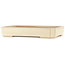 Pot à bonsaï rectangulaire blanc de Yamafusa - 410 x 305 x 65 mm