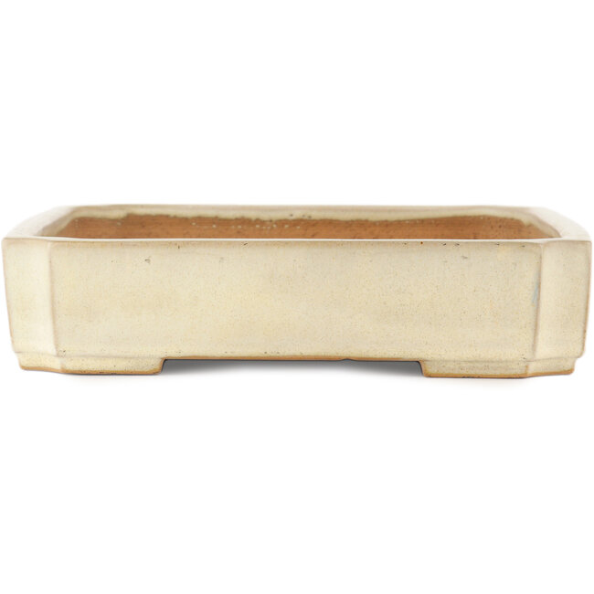 Vaso bonsai rettangolare bianco di Yamafusa - 410 x 305 x 65 mm