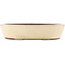 Oval white bonsai pot by Yamaaki - 480 x 400 x 100 mm