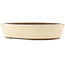 Oval white bonsai pot by Yamaaki - 480 x 400 x 100 mm