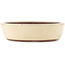 Oval white bonsai pot by Yamaaki - 480 x 400 x 100 mm