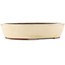 Oval white bonsai pot by Yamaaki - 480 x 400 x 100 mm