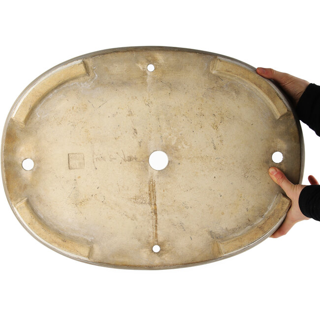 Vaso bonsai ovale bianco di Mazan - 540 x 420 x 70 mm