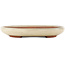 Oval white bonsai pot by Yamafusa - 405 x 305 x 40 mm