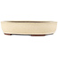 Oval white bonsai pot by Yamaaki - 340 x 280 x 75 mm