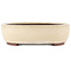 Oval white bonsai pot by Yamaaki - 340 x 280 x 75 mm