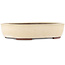 Oval white bonsai pot by Yamaaki - 340 x 280 x 75 mm