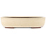 Oval white bonsai pot by Yamaaki - 340 x 280 x 75 mm