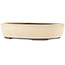 Oval white bonsai pot by Yamaaki - 340 x 280 x 75 mm