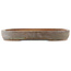 Ovale groene en witte bonsai pot van Hattori - 455 x 315 x 40 mm