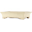 Maceta rectangular para bonsái en color blanco roto de Yamafusa - 410 x 315 x 90 mm