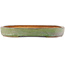 Ovale groene en witte bonsai pot van Hattori - 455 x 315 x 40 mm