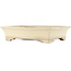 Maceta rectangular para bonsái en color blanco roto de Yamafusa - 410 x 315 x 90 mm