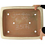 Pot à bonsaï rectangulaire blanc cassé de Yamafusa - 410 x 315 x 90 mm