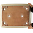 Maceta rectangular para bonsái en color blanco roto de Yamafusa - 410 x 315 x 90 mm