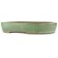 Oval green bonsai pot by Yamafusa - 470 x 465 x 80 mm