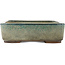 Maceta rectangular turquesa para bonsái de Ikkou - 370 x 260 x 75 mm