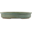 Oval green bonsai pot by Yamafusa - 430 x 350 x 70 mm