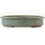 Oval green bonsai pot by Yamafusa - 430 x 350 x 70 mm