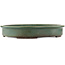 Oval green bonsai pot by Yamafusa - 430 x 350 x 70 mm