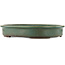 Vaso bonsai ovale verde di Yamafusa - 430 x 350 x 70 mm