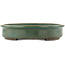 Oval green bonsai pot by Yamafusa - 430 x 350 x 70 mm